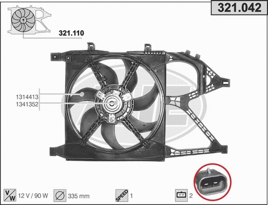 Fan, engine cooling (321.042)