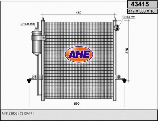 Condenser, air conditioning (43415)