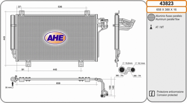 Condenser, air conditioning (43823)