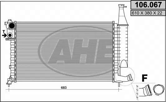 Radiator, engine cooling (106.067)