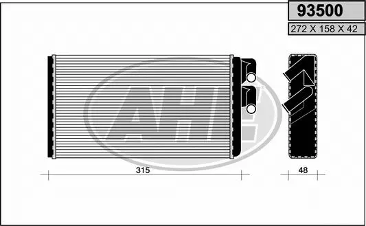 Heat Exchanger, interior heating (93500)