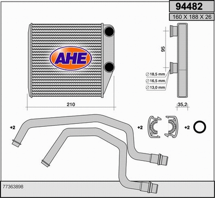 Heat Exchanger, interior heating (94482)