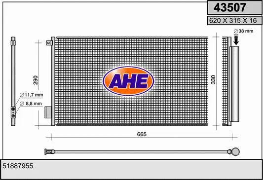 Condenser, air conditioning (43507)