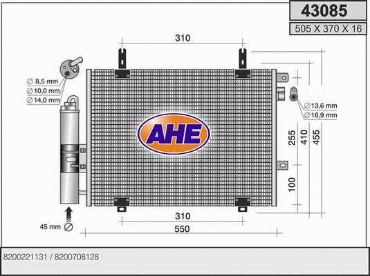 Condenser, air conditioning (43085)