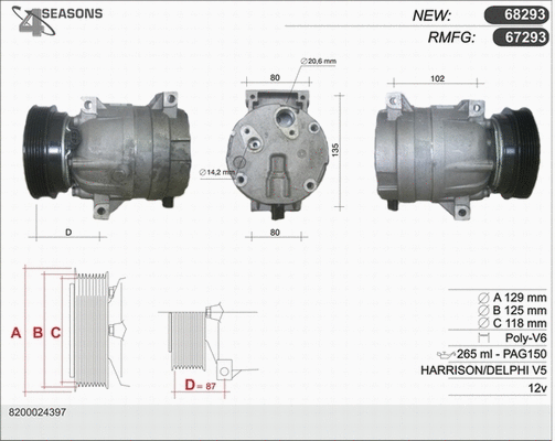 Compressor, air conditioning (67293)