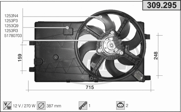 Fan, engine cooling (309.295)