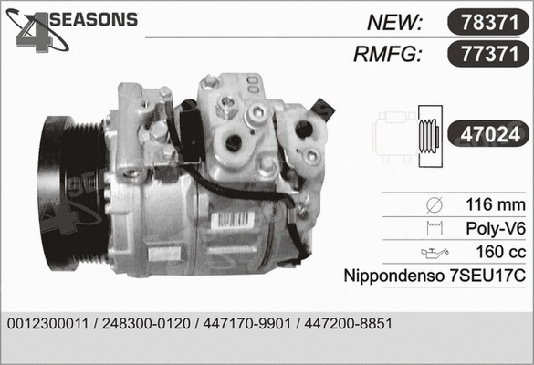 Compressor, air conditioning (77371)