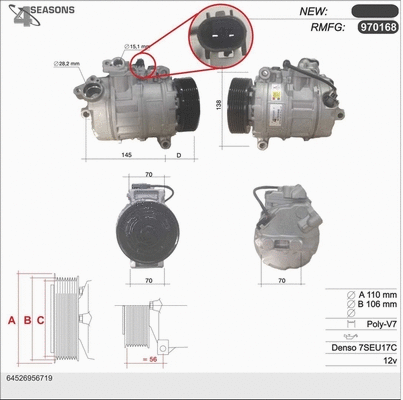 Compressor, air conditioning (970168)