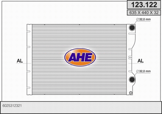 Radiator, engine cooling (123.122)