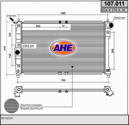 Radiator, engine cooling (107.011)