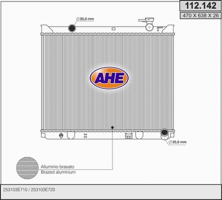Radiator, engine cooling (112.142)