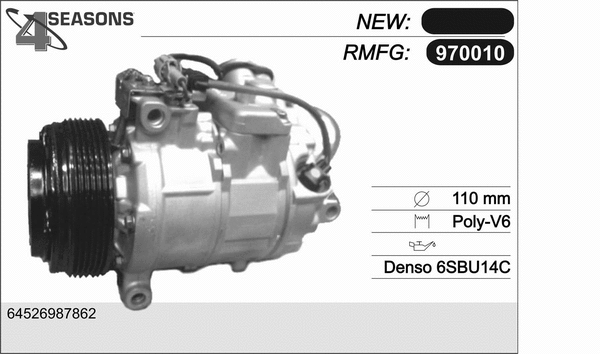 Compressor, air conditioning (970010)
