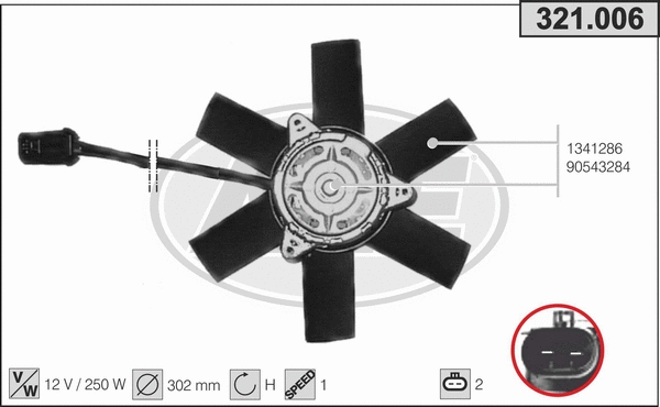 Fan, engine cooling (321.006)