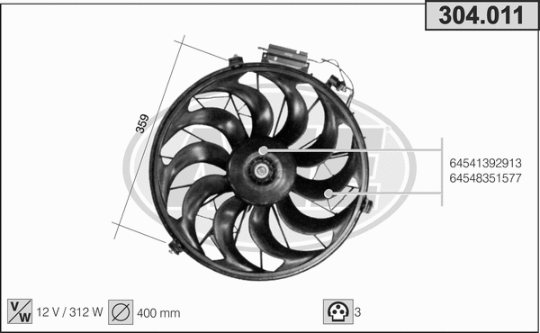 Fan, engine cooling (304.011)