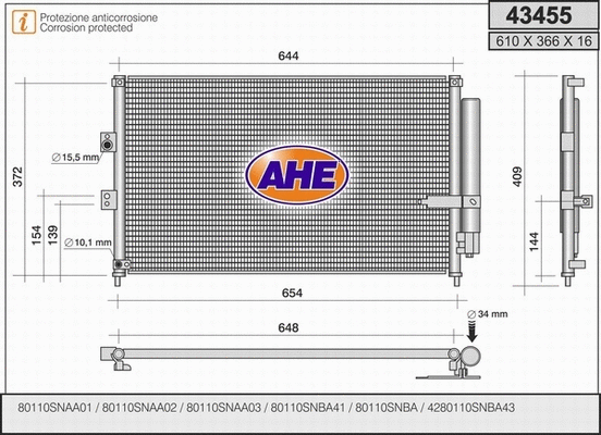 Condenser, air conditioning (43455)
