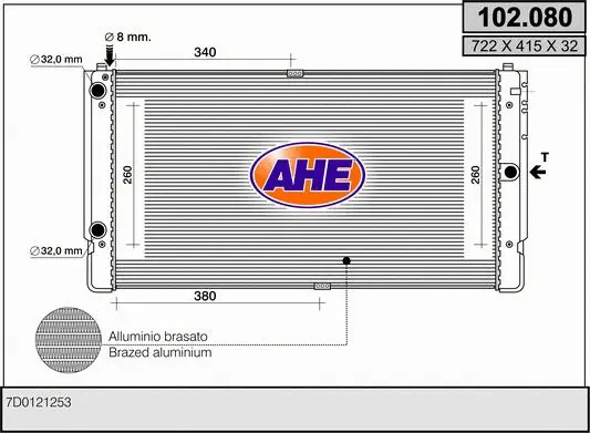 Radiator, engine cooling (102.080)