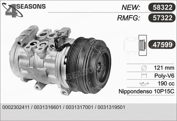 Compressor, air conditioning (57322)