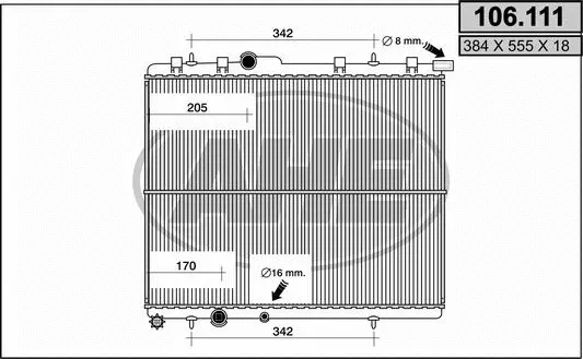 Radiator, engine cooling (106.111)