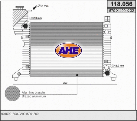 Radiator, engine cooling (118.056)