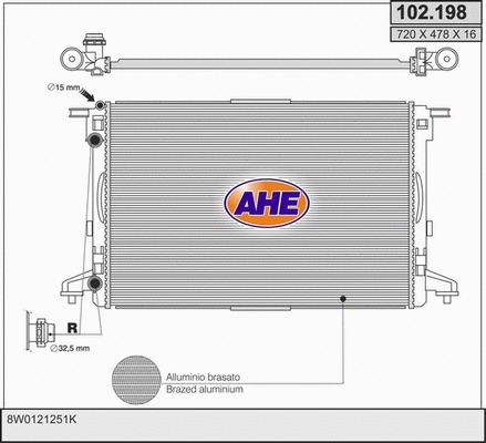 Radiator, engine cooling (102.198)