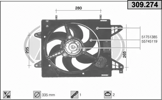 Fan, engine cooling (309.274)