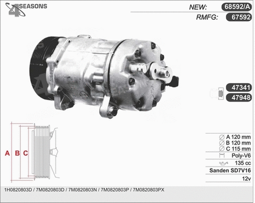Compressor, air conditioning (67592)