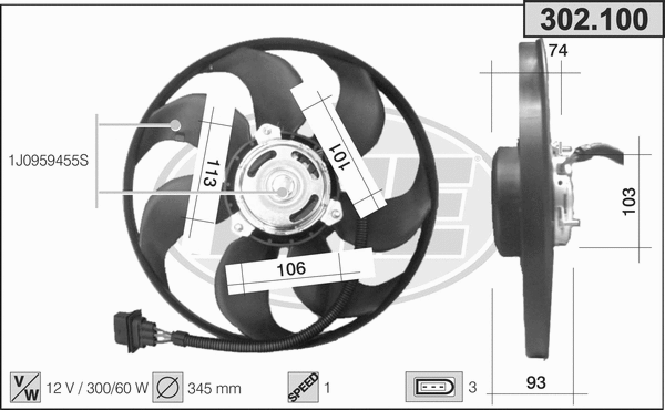 Fan, engine cooling (302.100)