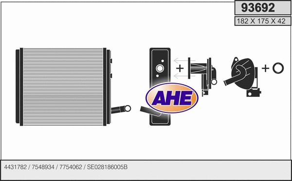 Heat Exchanger, interior heating (93692)