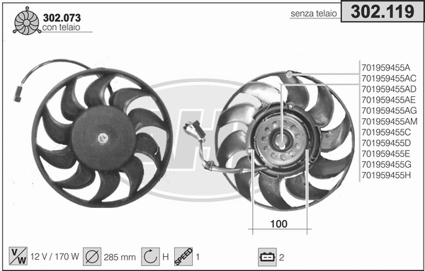 Fan, engine cooling (302.119)