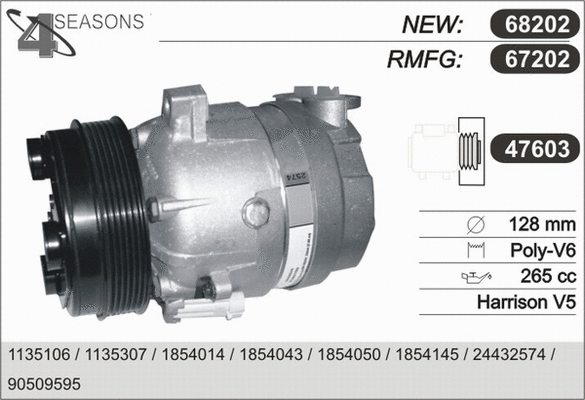 Compressor, air conditioning (67202)