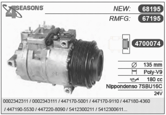 Compressor, air conditioning (67195)
