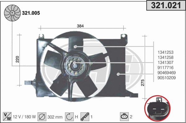 Fan, engine cooling (321.021)