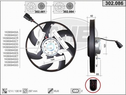 Fan, engine cooling (302.086)