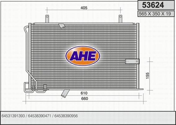 Condenser, air conditioning (53624)