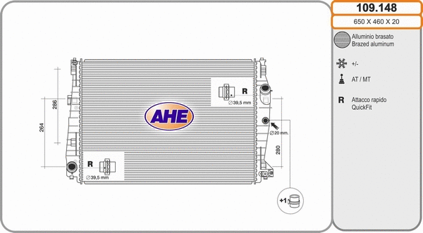 Radiator, engine cooling (109.148)