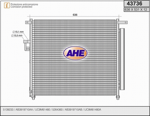 Condenser, air conditioning (43736)