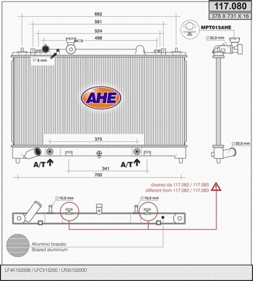 Radiator, engine cooling (117.080)