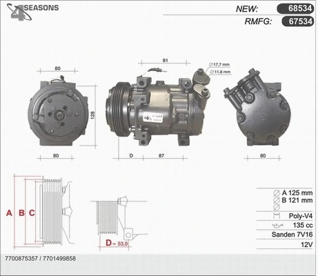 Compressor, air conditioning (67534)
