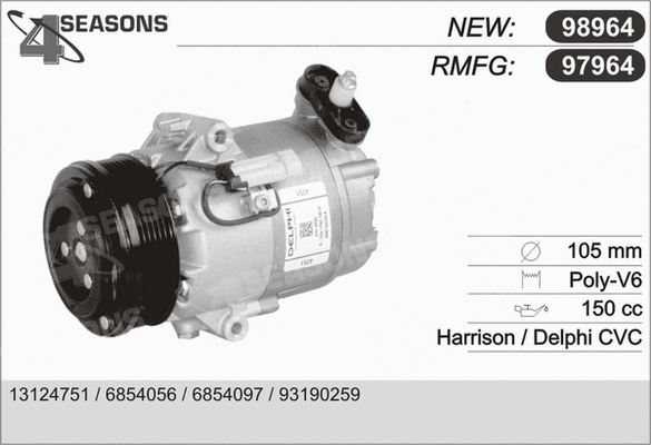 Compressor, air conditioning (97964)