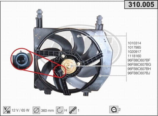 Fan, engine cooling (310.005)