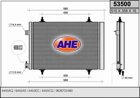 Condenser, air conditioning (53500)