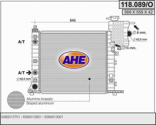 Radiator, engine cooling (118.089/O)