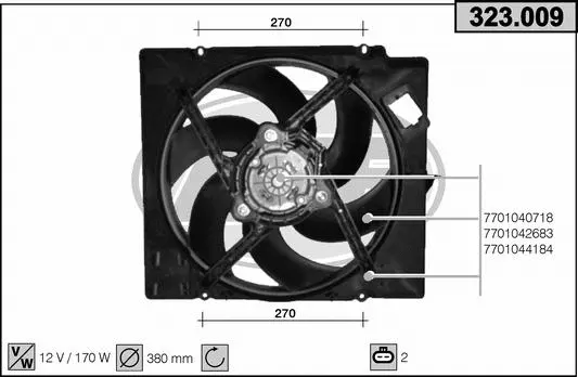 Fan, engine cooling (323.009)