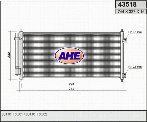 Condenser, air conditioning (43518)