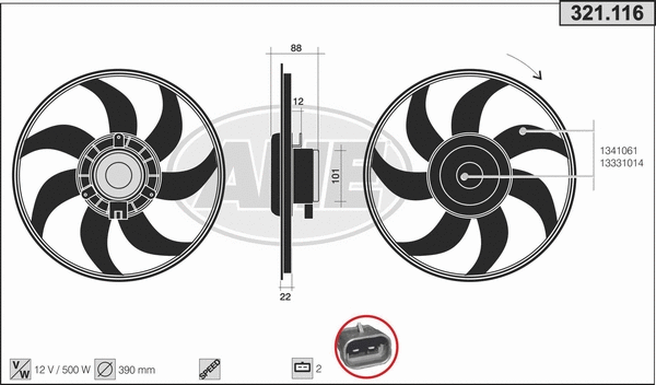 Fan, engine cooling (321.116)