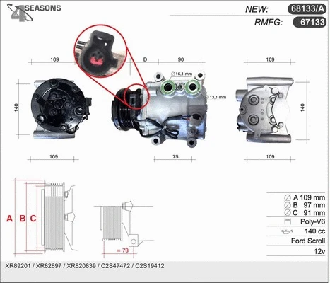 Compressor, air conditioning (68133/A)