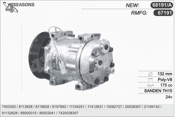 Compressor, air conditioning (68191/A)