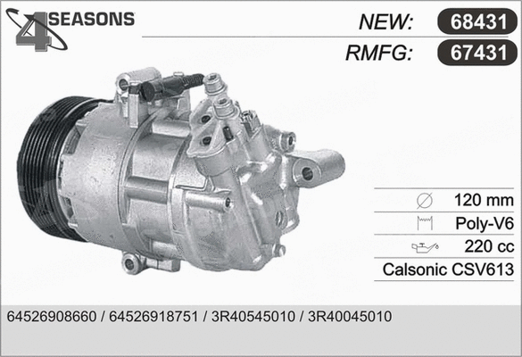 Compressor, air conditioning (67431)