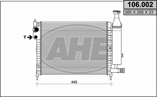Radiator, engine cooling (106.002)