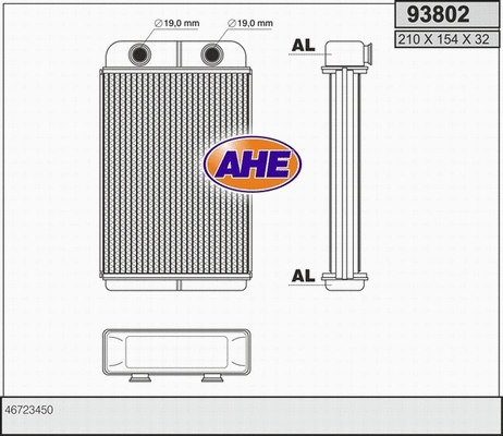 Heat Exchanger, interior heating (93802)